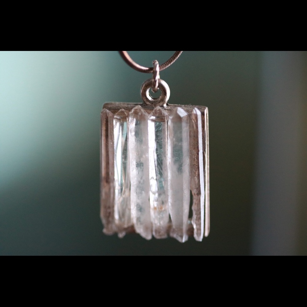 Handmade Raw Crystal Pendant - Picture 2 of 4
